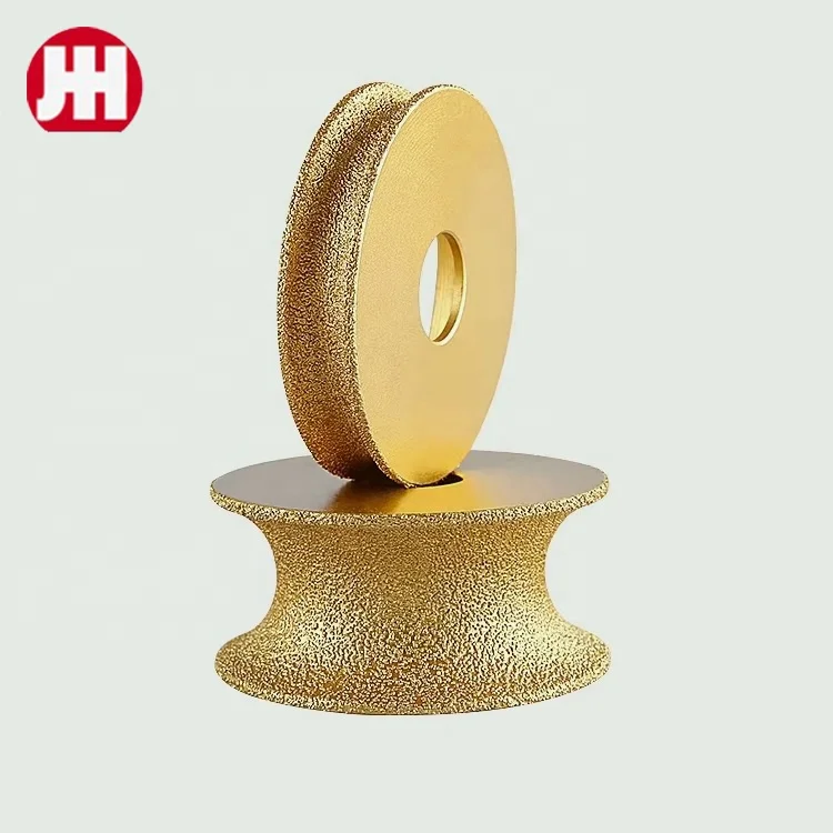 Wholesale 75mm Vacuum Brazed Marble Granite Stone rounded edge angle grinder Diamond Grinding Wheel