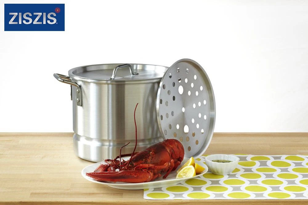 Amazon Hot 4PK Aluminum Silver Pot Stock Pot Set Tamale and Steamer Aluminum Turkey Stock pot