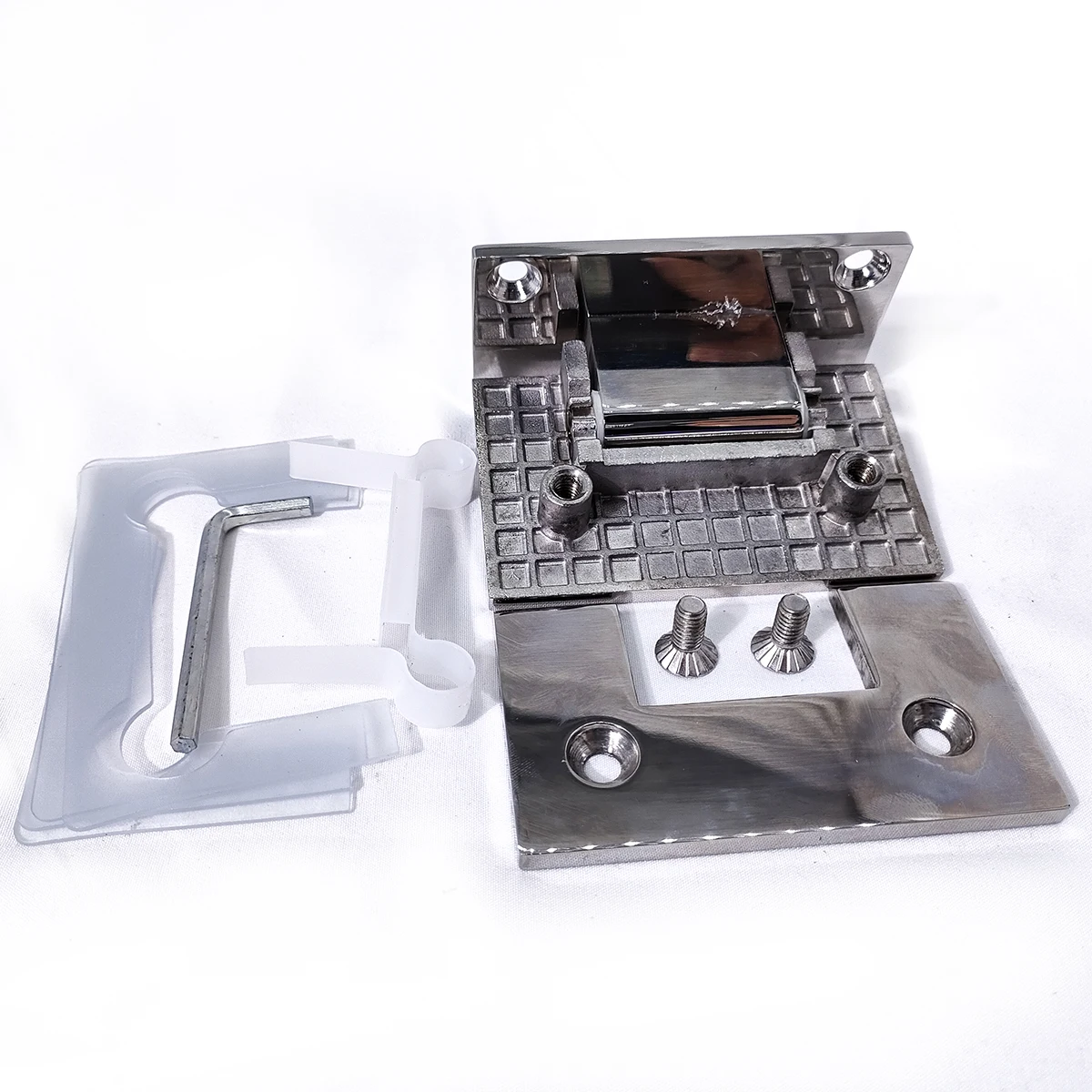 Bathroom Clip Shower Room Glass Door Hinge Frameless Glass Stainless Steel Clamp Hinge 90 Degree Flat Bath Fixtures