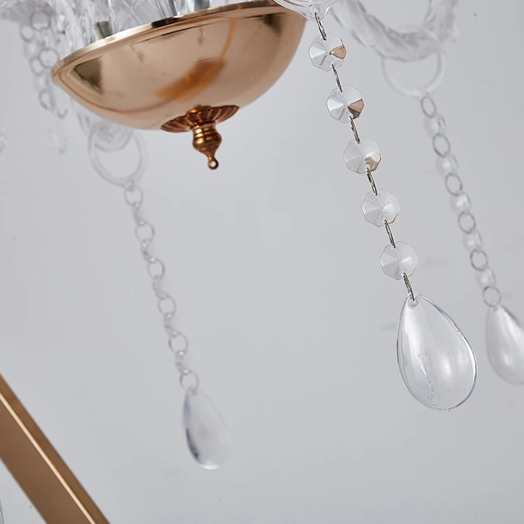 European Style Metal Candle Holders Candelabra Wedding Acrylic Candle Holder Table Centerpieces