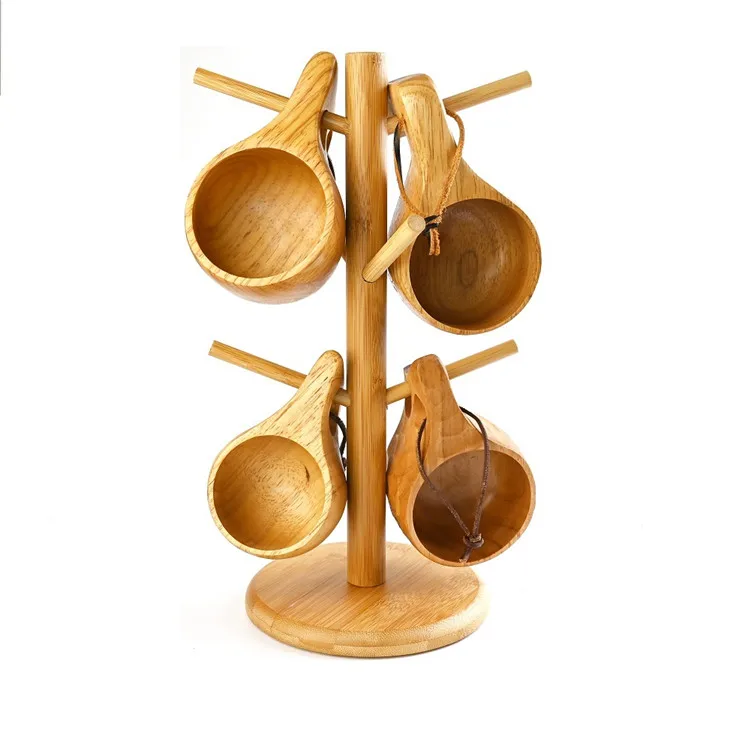 Nordic Style Kuksa Cup Handmade Outdoor Camping Hiking Arabic Coffee Tea Mug Elephant Wood Cup