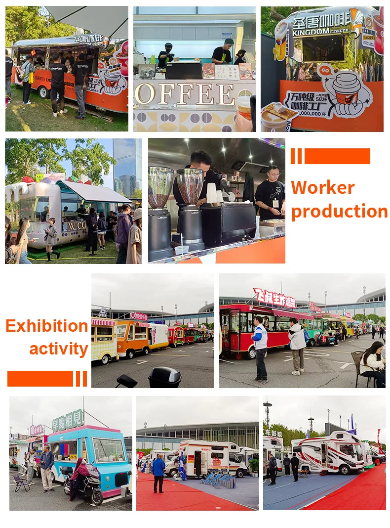 Fully Equipped Food Truck for Sale Europe Customized Concession Bubble Tea Coffee Vending Cart Food Trailer