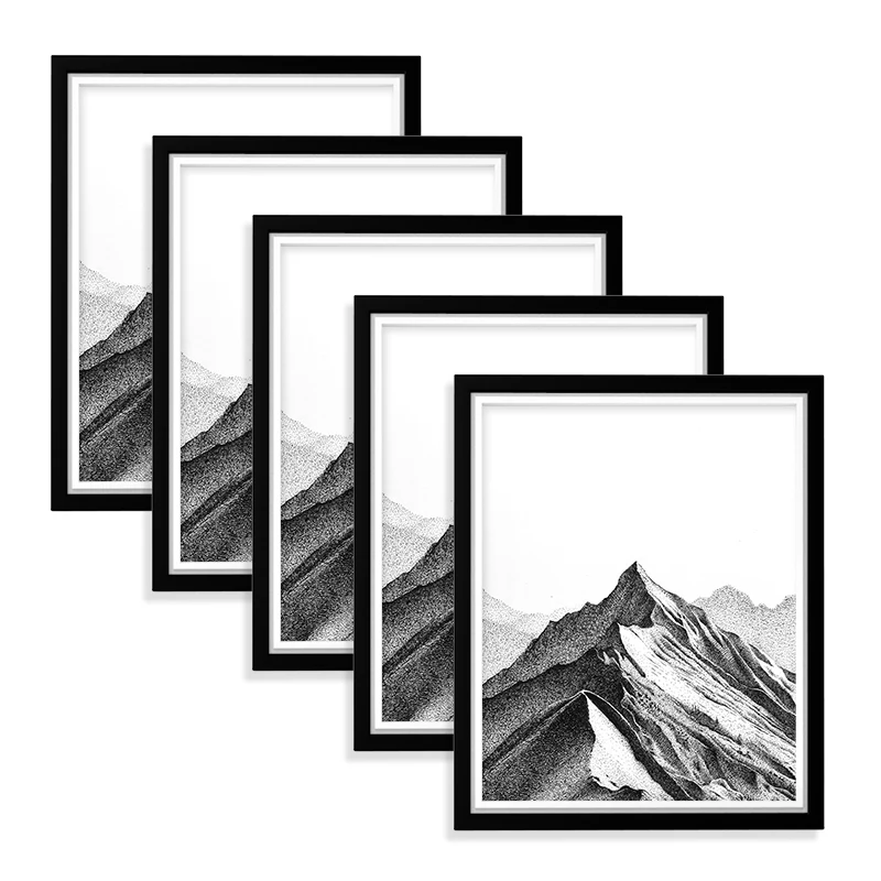 A3 деревянная фоторамка черно-белая рамка для плаката фотографий 16x20 Marco Para показа изображений