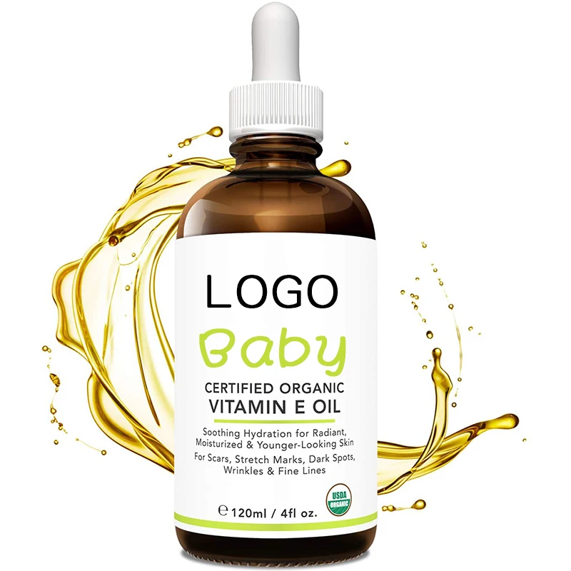 OEM/ODM Professional Skincare 120ML Soothing And Hydrating Vitamin E & Green Tea Baby Oil