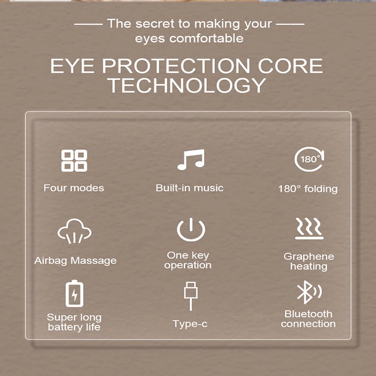 Hot Selling Home Use Factory Wholesale Pemf Eye Protection Massager Visible Eye Massage for Head