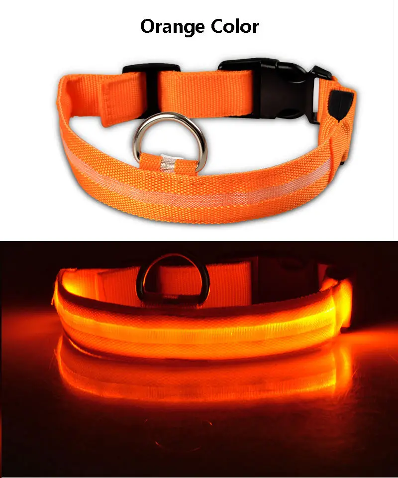 Pet LED Dog Pets Collars USB Rechargeable with Design Glowing dog collar Adjustable Flashing collar led for dogs