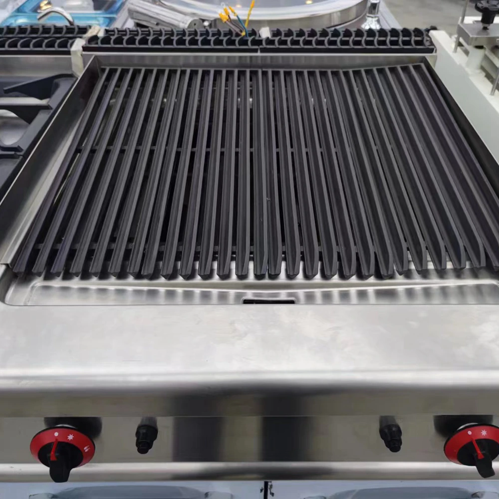 New Cast Lava Rock Grill Free Standing Cooker with Engine and Motor for Home Restaurant