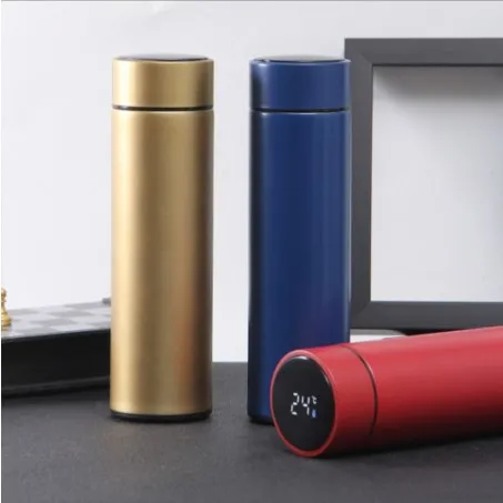 Insulated Touch Leakproof Thermo Water Bottle Craft Supplies 500ml LED Temperature Display Stainless Steel Minimalist Vacuum