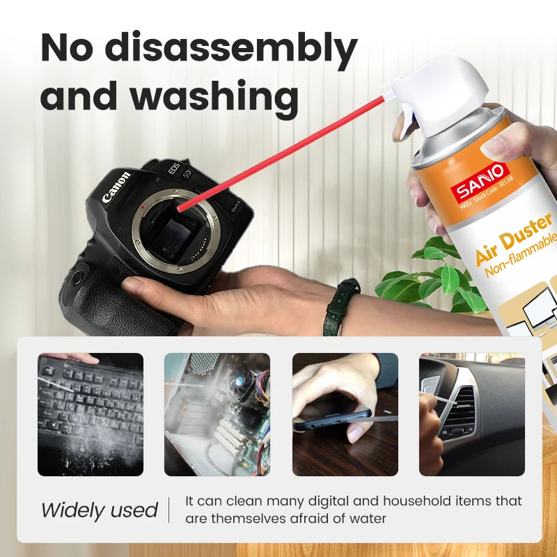 Sanvo Dust Remover R152a/R134a Air Duster&Compressed Gas Duster for Office Equipment