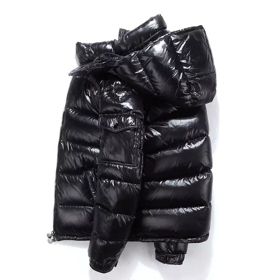 BOOM Link-Z22S175- Coat Mens  Face Trend Hooded Short Thick Winter Bomber Shiny Puffer Mens Jacket