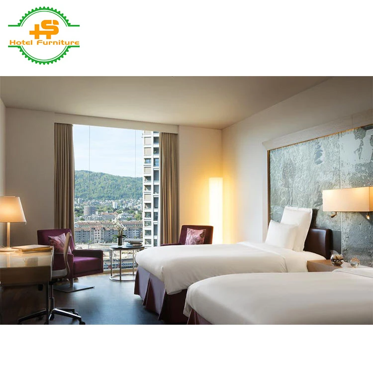 HS-N142 Modern style plywood 5 star hotel project bed room furniture sets