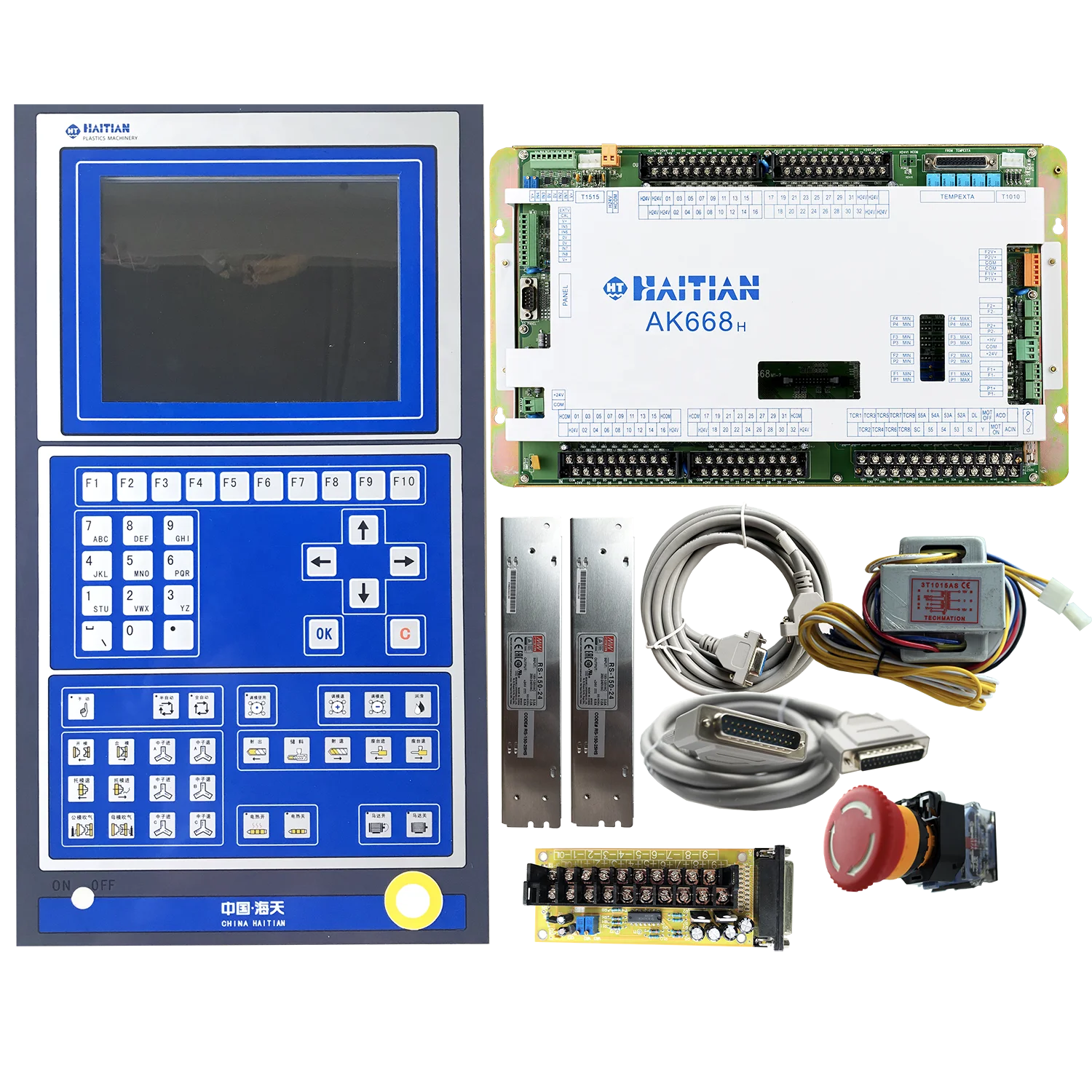 HAITIAN AK668H  + I10 panel  control system ,   TECHMATION Brand full set PLC  for injection molding machine