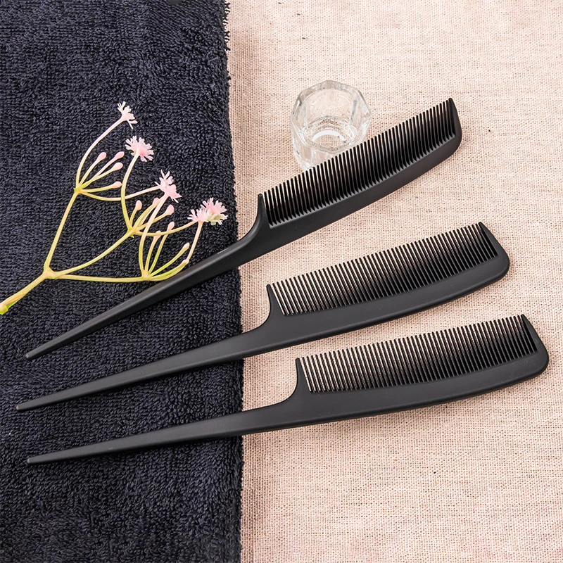 Hot Selling Products Porcelain Carbon Fiber Rat Tail Comb For Salon