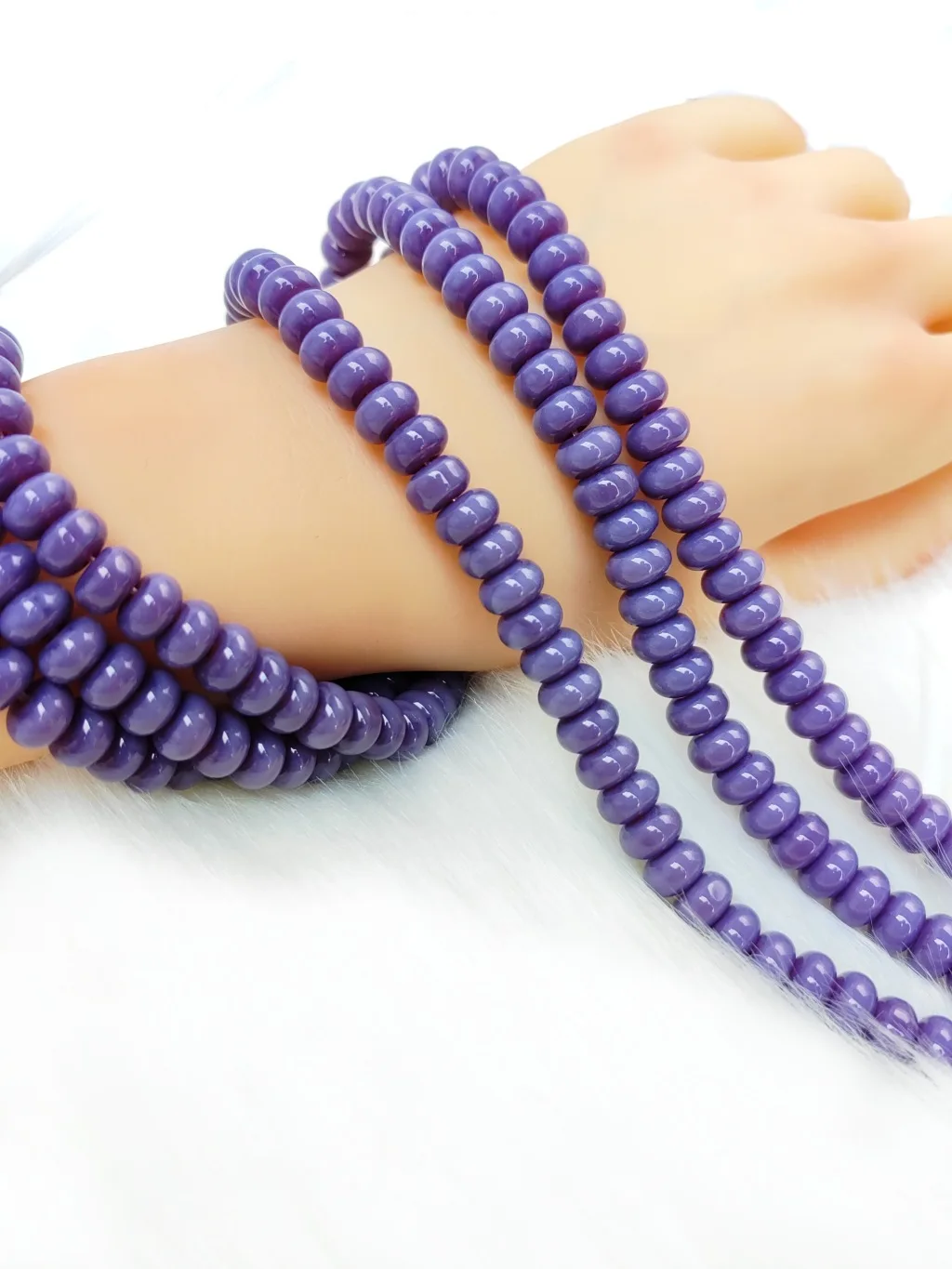 Bubble gum Glass lampwork beads mixed colors Flat Round Abacus loose Beads Solid Color Spacer Beads for DIy bracelet making