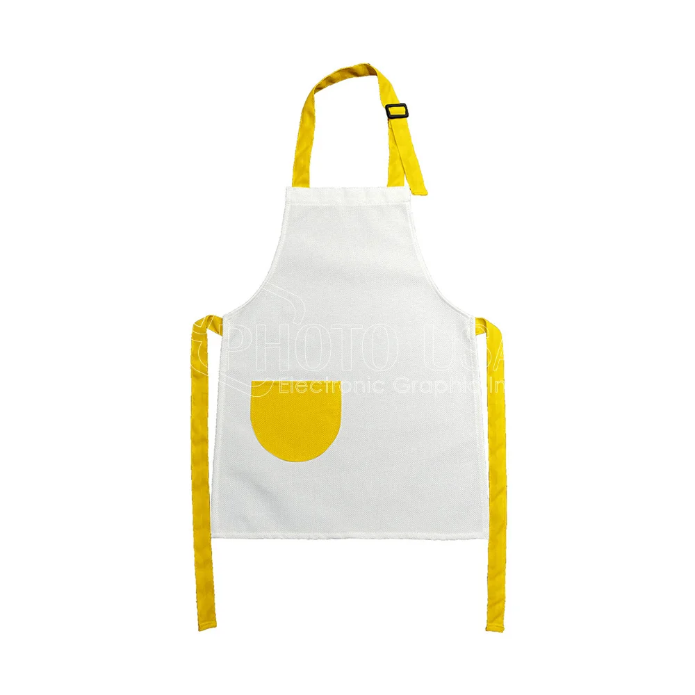 Sublimation Blank Linen Colored Kids Apron Custom Bib Apron