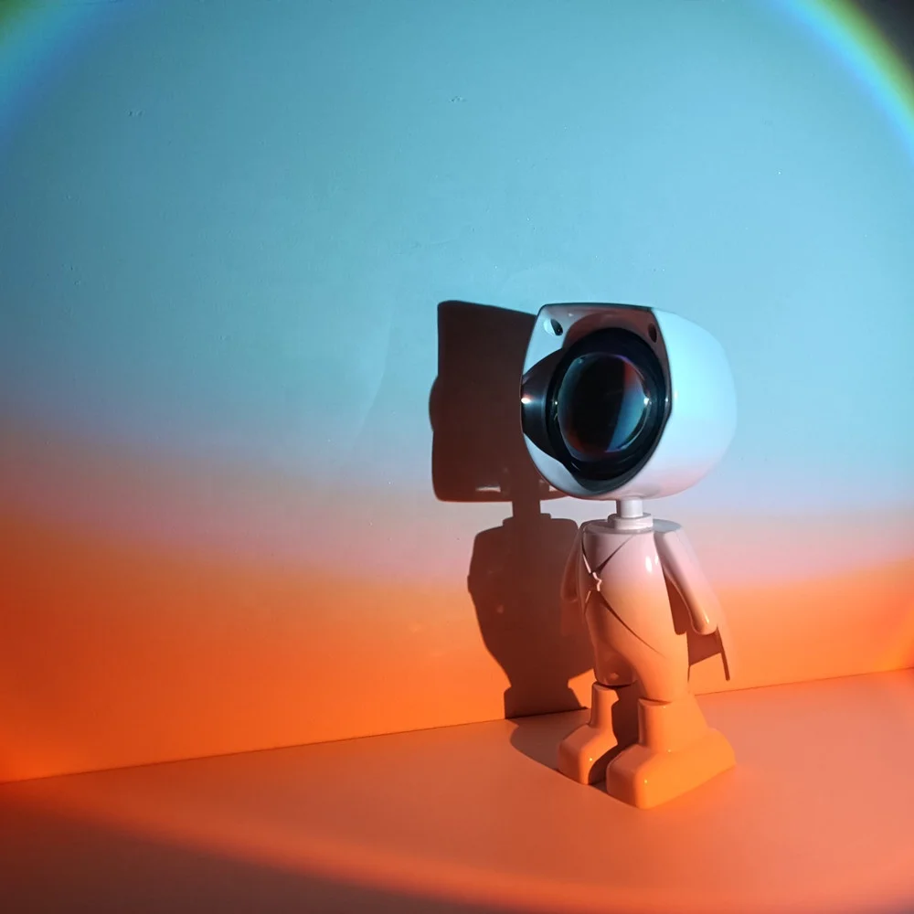 Rechargeable 3W Rainbow Sunset Red Projector Led Sunset Lamp With Battery USB Glow Light Warm Romantic