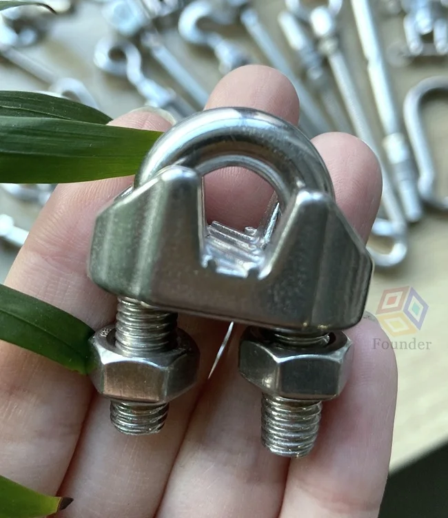 Stainless Steel 304 and 316 Double/Simplex Wire Rope Clips