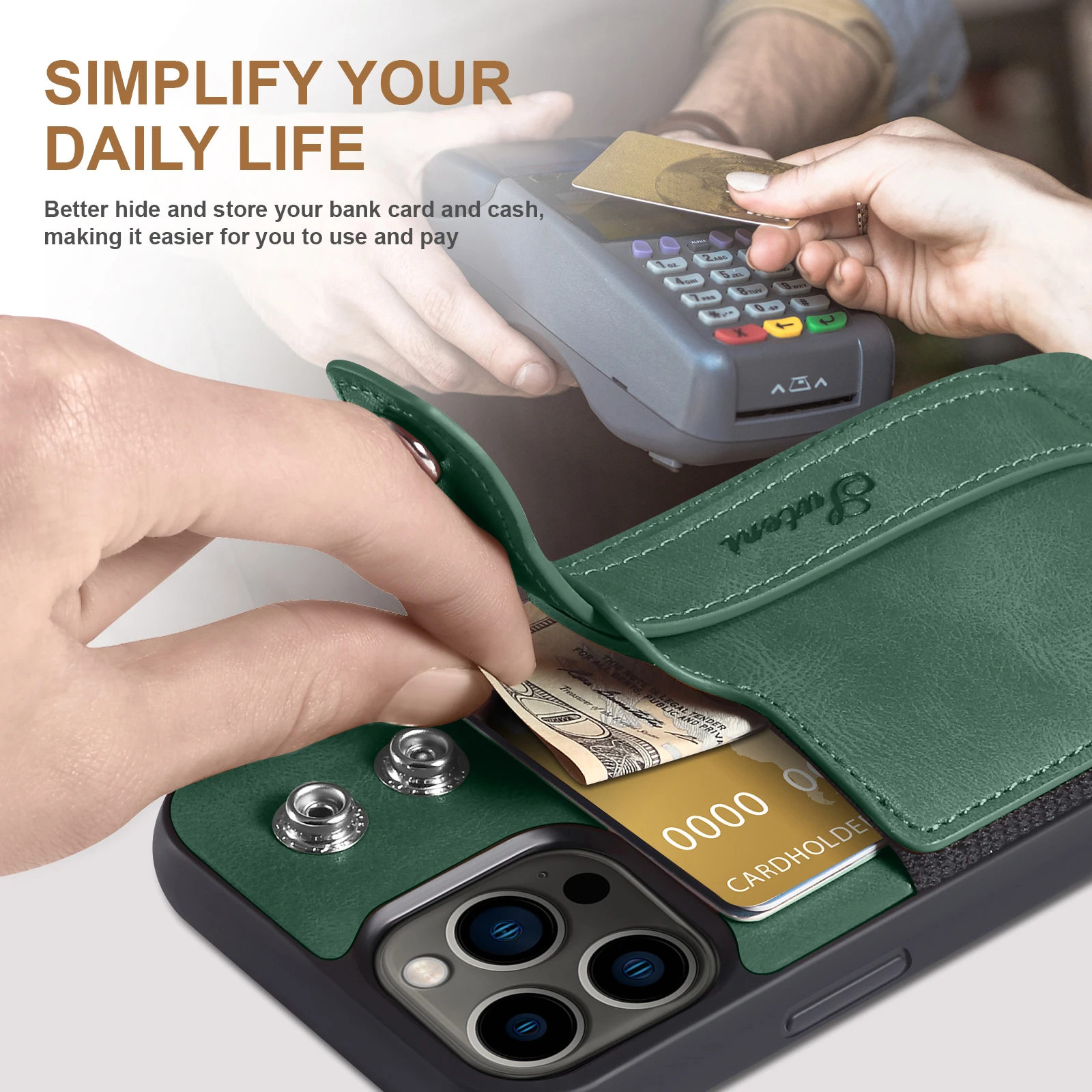 business style pu leather phone case folding mobile phone bags for iphone 13 14 case luxury pu leather phone case