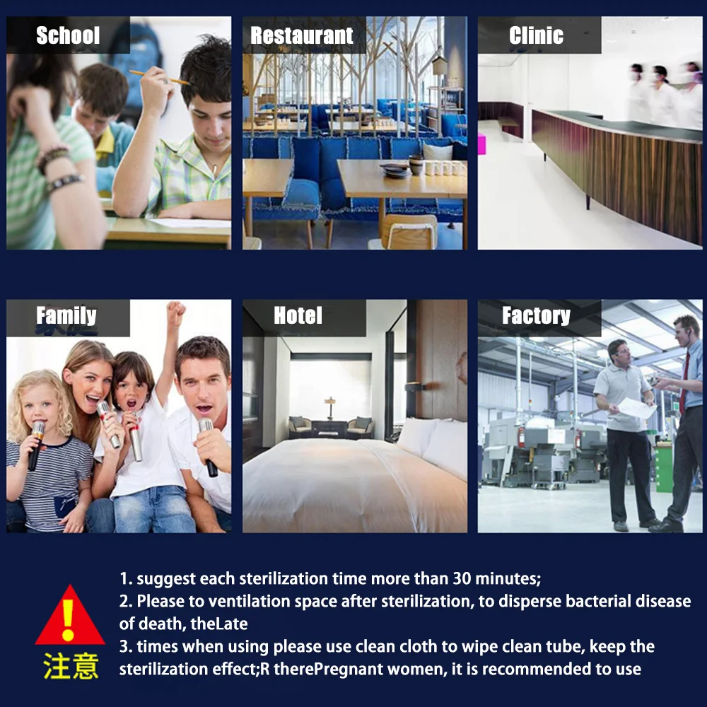 
2020 New UV Light Ultraviolet Ozone Disinfection Sterilizer Germicidal LED UV Lamp 