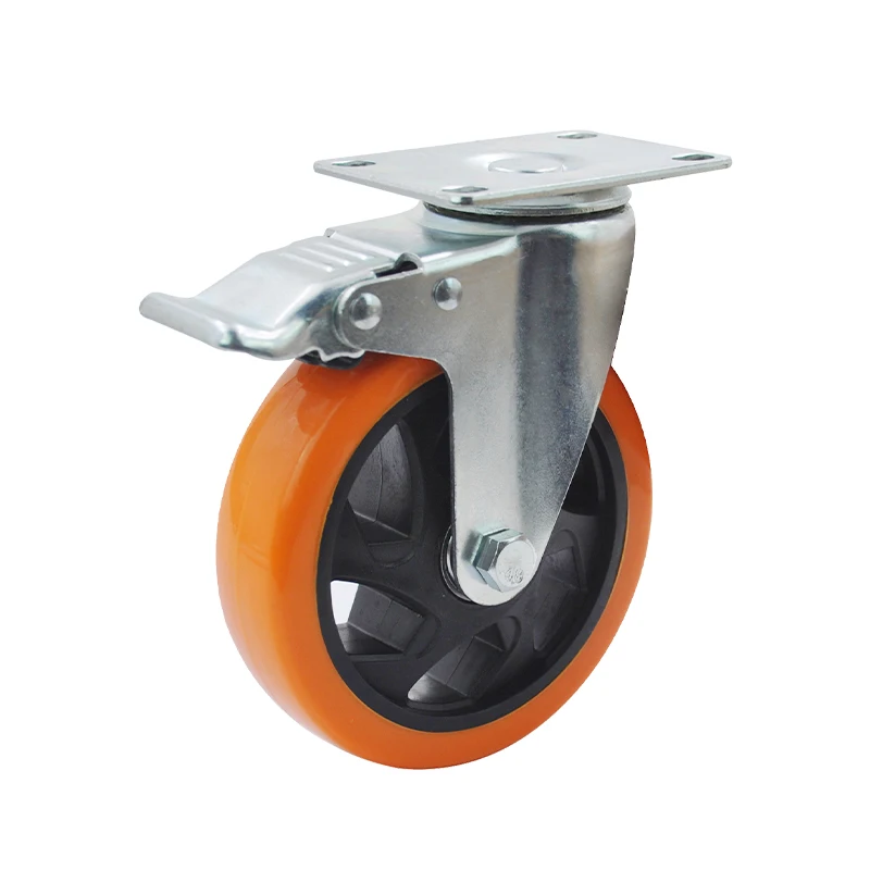 M16 75-125 kg swivel Pu/fixed industrial wheel
