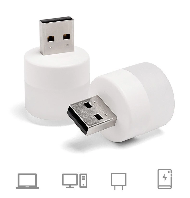 5 в портативный светодиодный светильник USB Ночная Лампа теплый