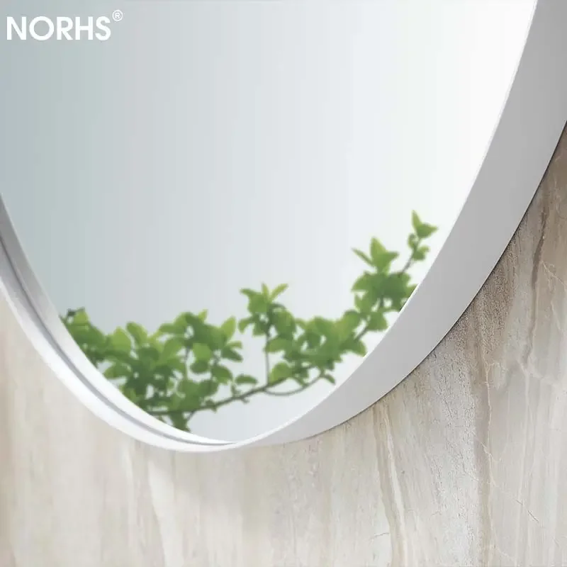 contemporary luxury design wall mounted decorative metal black large round aluminium alloy frame wall mirror for living room