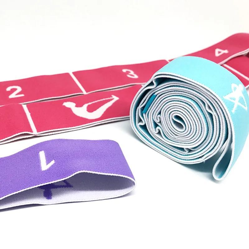 Factory 9 loops Nylon Exercise High Stretch Elastic Yoga Bands Workout Resistance Bands Fitness Yoga Belt Dance bands