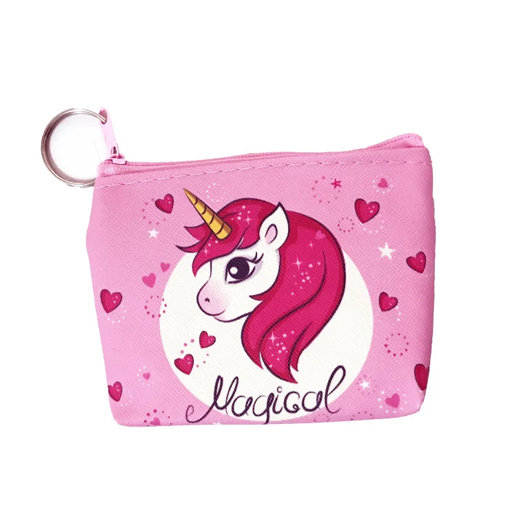 
promotional fashion unicorn toddler teen baby novelty Bag Pouch Cute cartoon Designer Kids small wristlet zipper coin purse 