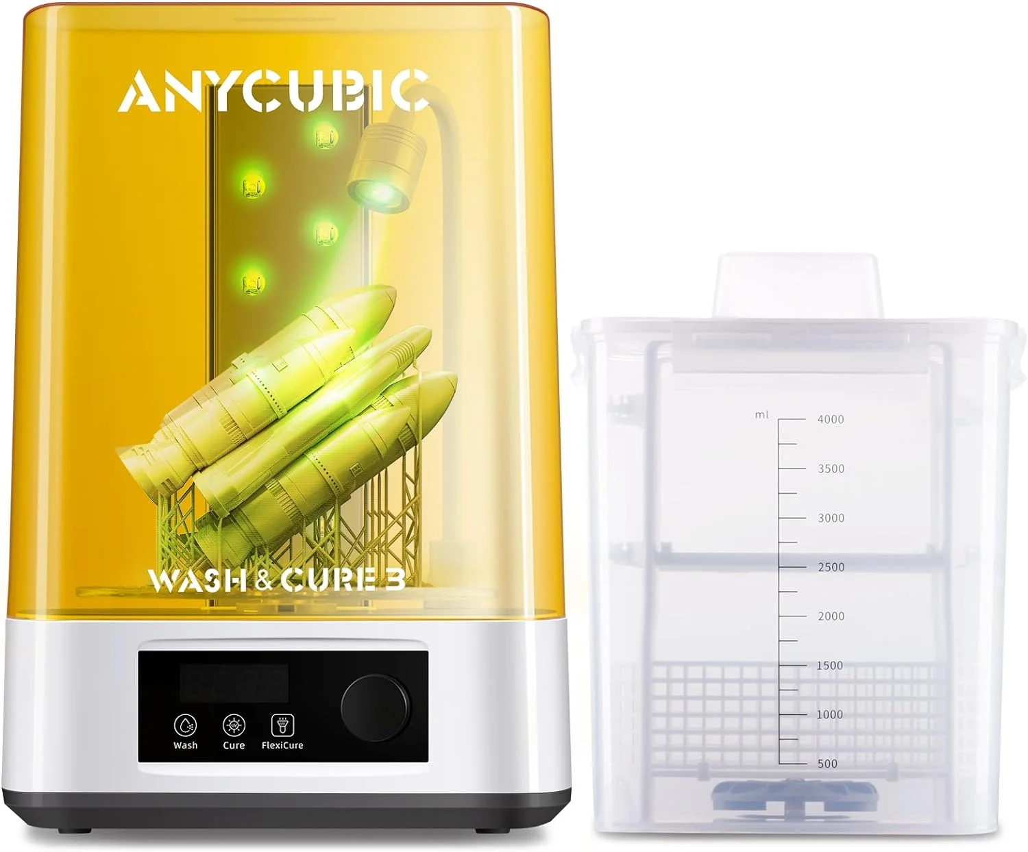 New Upgraded ANYCUBI Wash and Cure 3.0 machine 2 in 1 Wash and Cure Station wash Size 165*100*180mm For 3d Printer Cure Models