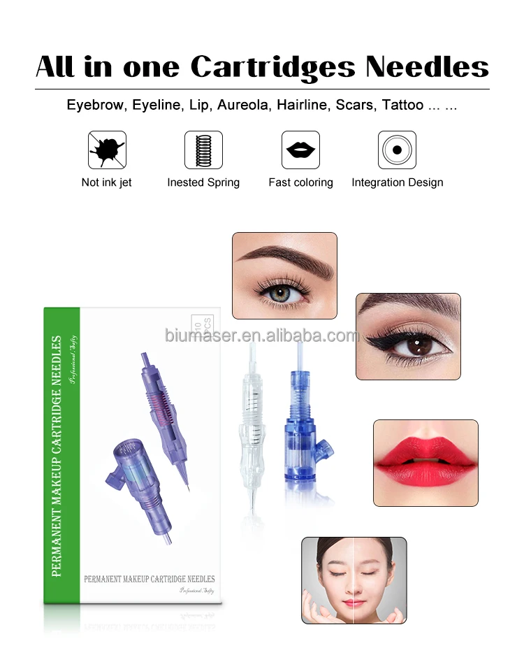 Biomaser Hot Sales Screw Needles Cartridges For Black Pearl P300 Cartridge Permanent Makeup Cartridge Needles Eyebrows