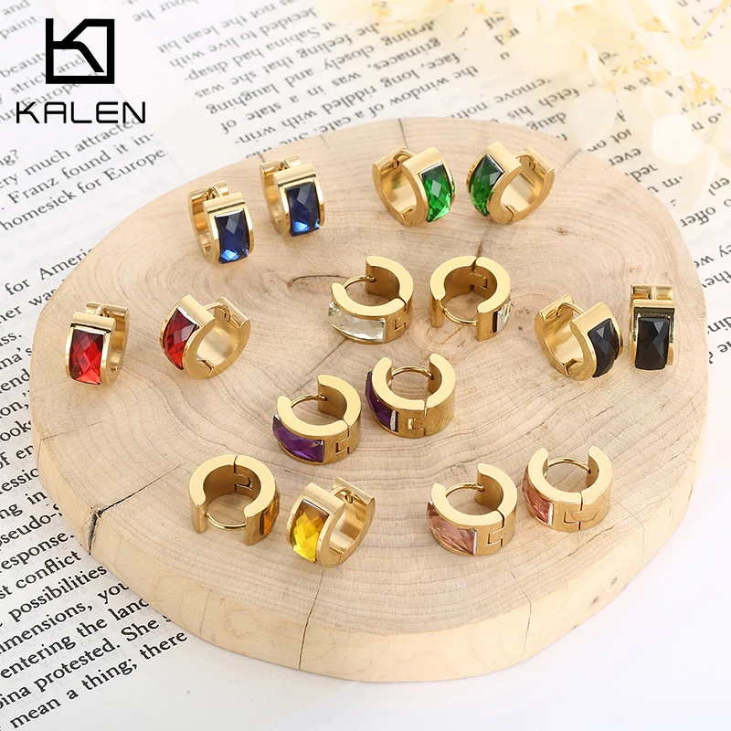 Kalen Personalized Titanium Steel Bridal Earrings Drill Glass Earring For Women