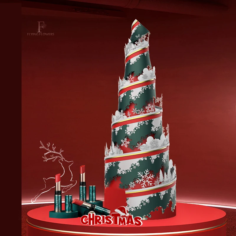 Large artificial handmade art paper Christmas tree suitable for Christmas shop window decoration and home decoration