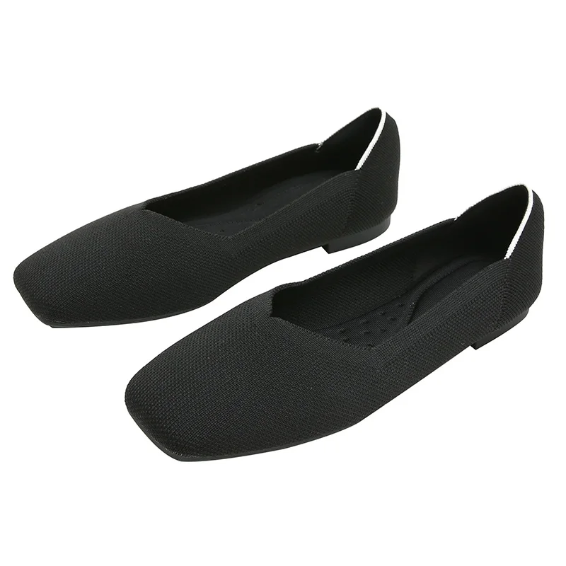 2022 Hot Sale High Quality Sexy Fashion Ladies Flying woven Flat shoes