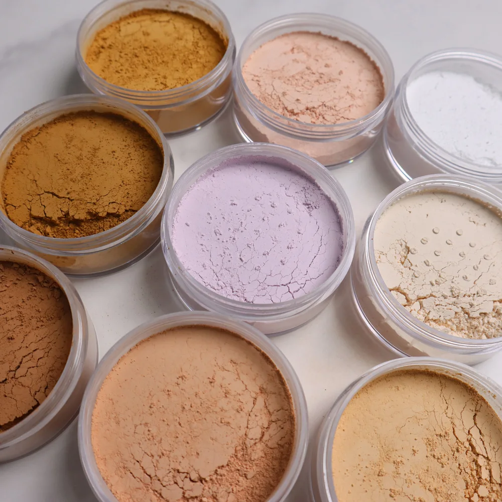 custom makeup matte waterproof oem face vegan pigment loose setting powder private label