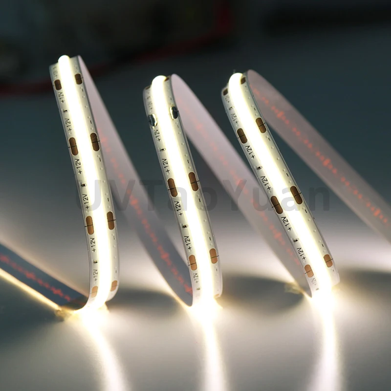 Flexible Ultra Thin 10mm Slim Colored LED Strip Light 480LED 12V COB lights For Car Home Decoration led strip light