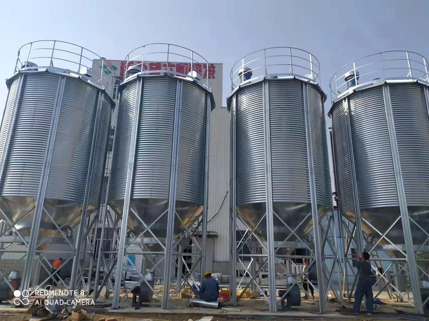 Used tank silo for wood pellet customized maize soya paddy wheat coffee bean grain bins