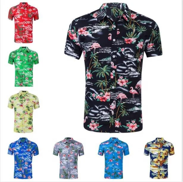 Latest Casual Beachwear Beautiful Shirts Design Hawaii Style Custom Print OEM Short Sleeve Shirt