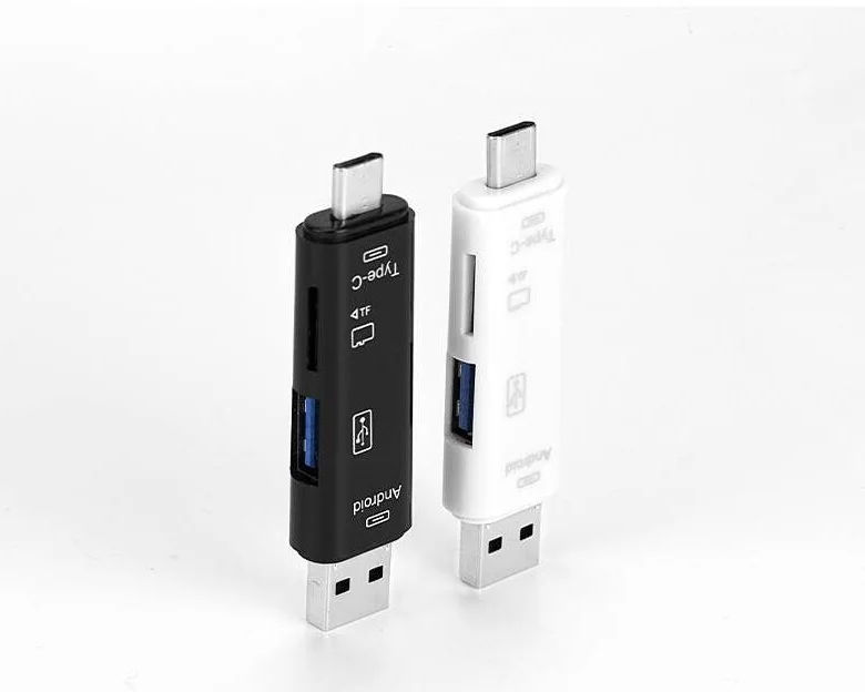  Type-c устройство для чтения карт USB OTG mini SD кард-ридер 3 в 1 USB-C флеш-накопитель TF читать разъем