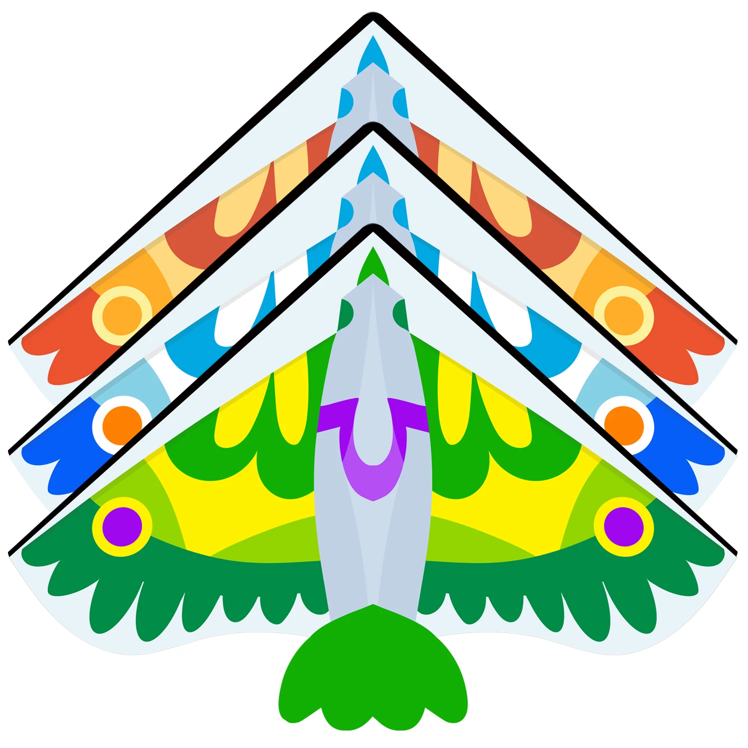 Hot Sale Custom Delta Single Line Kite  Outdoor Flying Toys Bird Cartoon Animal Flying Kite from Weifang