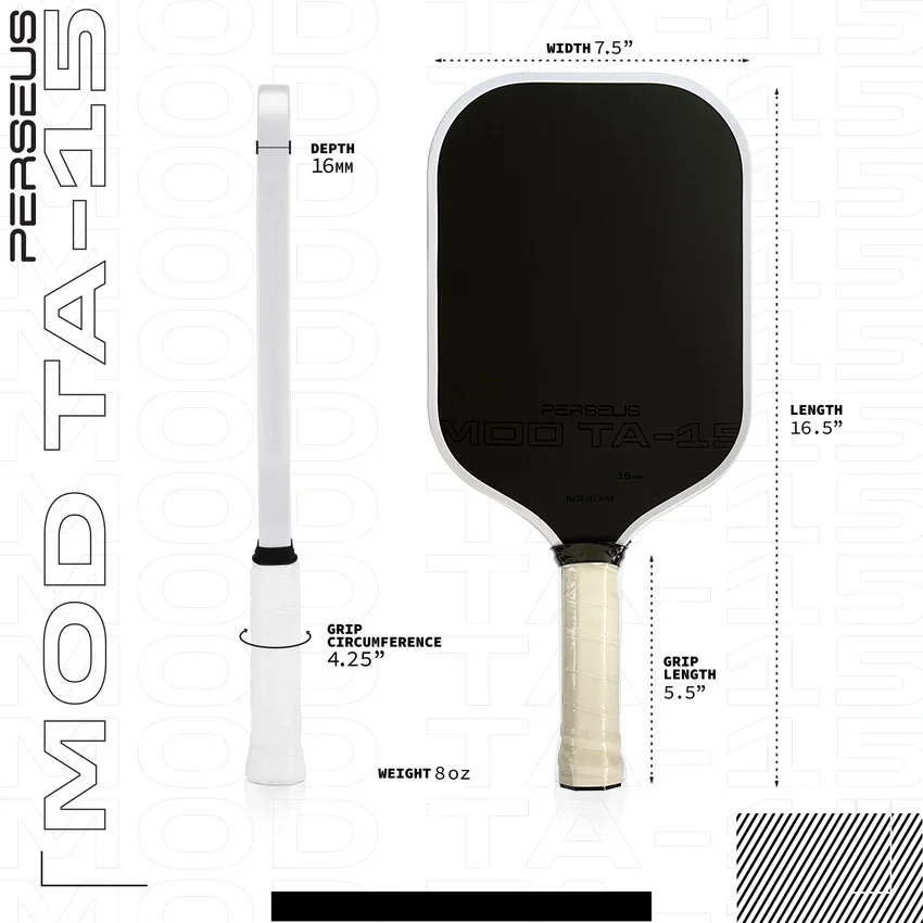 MOD TA-15 Pro Player USAPA одобренный Gen 3 16 мм термоформованные графитовые ракетки из углеродного волокна T700
