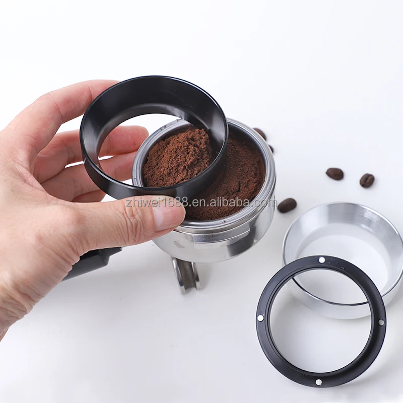Hot Selling Coffee Powder Dosing Ring Aluminum coffee dosing ring silver color espresso dosing funnel with Magnetic