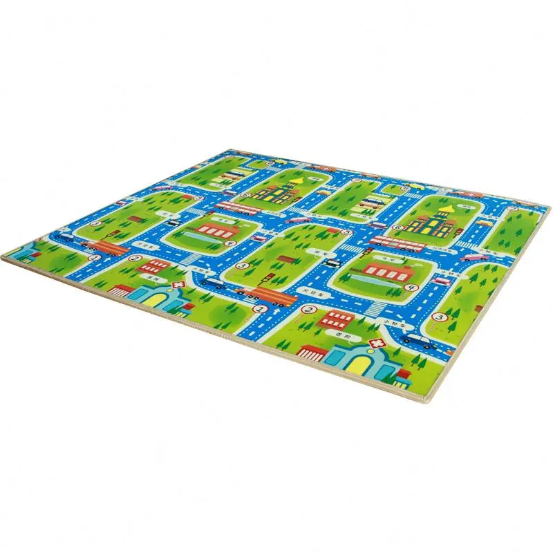 Double Sides  Play Zoo Non Toxic Play Mat Waterproof And Non-Toxic Baby Playmat