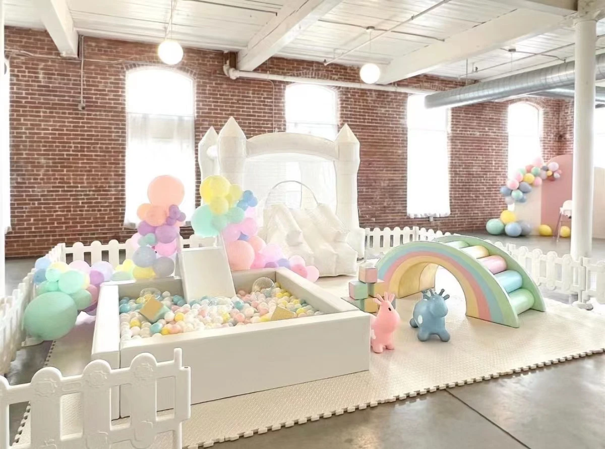 Крытая игровая площадка, мягкое игровое оборудование, детская мягкая шариковая яма для вечеринки, аренда
