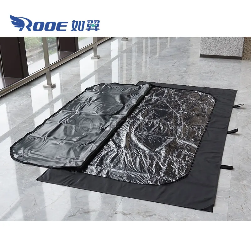GA403 Leak Proof Heavy 3 Layer Black PVC Funeral Body Bag for Human Remains