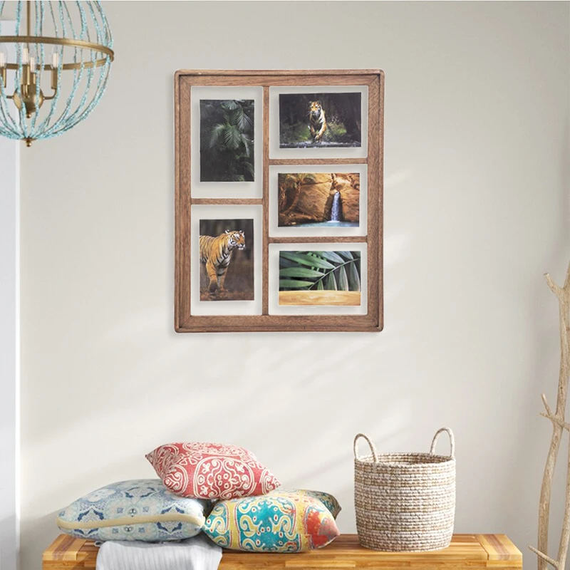 Wood Gallery Perfect Gallery Wall Kit Square Photos With Hanging Template Picture Frame