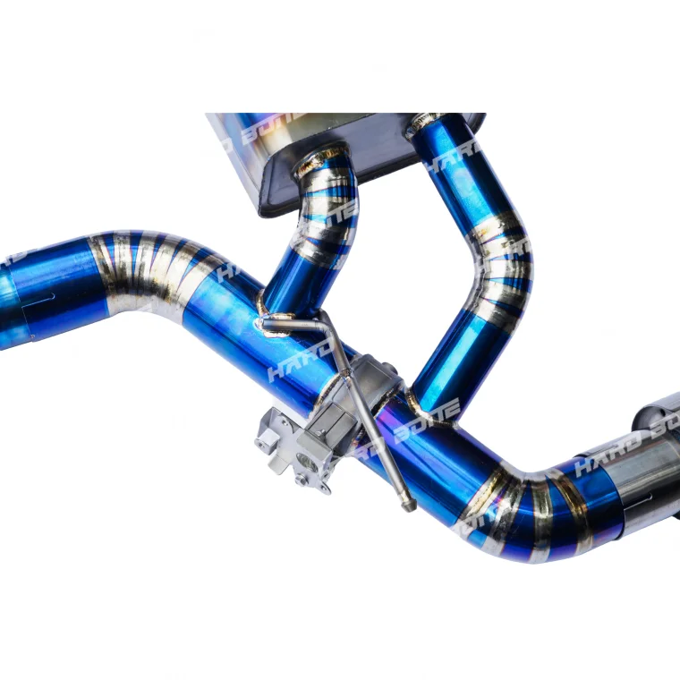High Quality Popular bluish titanium performance alloy exhaust tips valve engine variable for TOYOTA SUPRA A90 3.0T