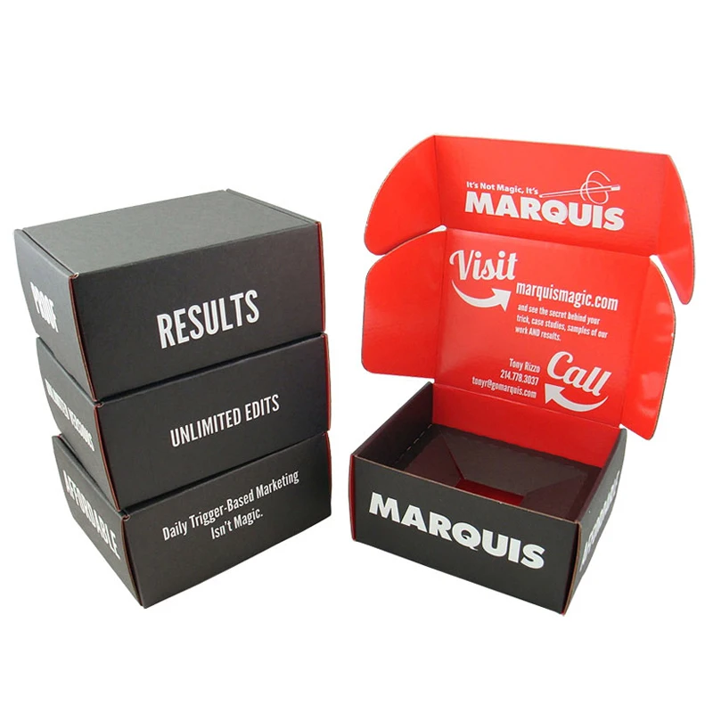 2020 Popular New Design Print Packaging Cardboard Corrugate Paper Carton Box Package Empty Box With PVC Plastic Handle