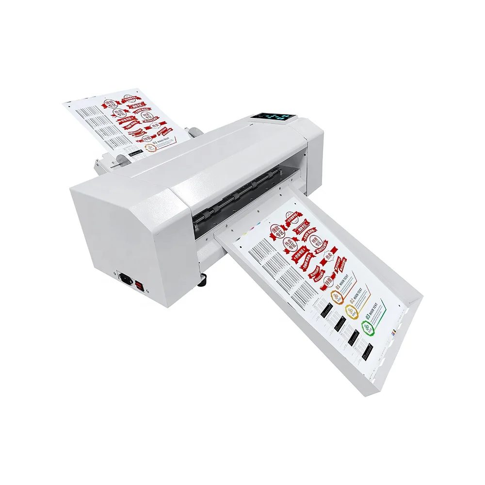 Qike FC350 A3 paper automatic feeding sheet digital label sticker kiss cut die cutter cutting machine with CCD camera