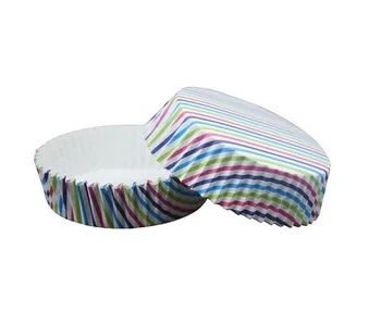 Brown Dot Design Round Paper With Food Grade PET Coated Paper Baking Cup
