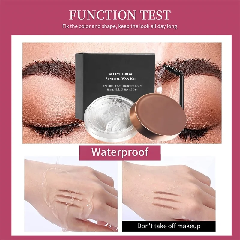 NEW Eyebrow Soap Brow Wax Pomade Eyebrow Jelly Gel 4D Eye Brow Styling Wax Kit for Fluffy Brows Lamination Effect Strong Hold